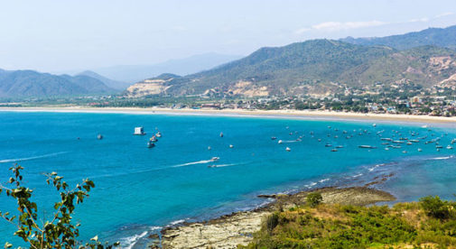 morning at Atacames beach in Ecuador