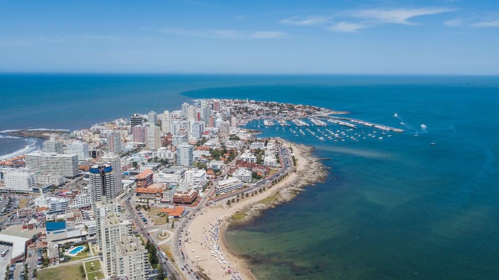 A clear day at one of the best beaches in Uruguay, Punta del Este