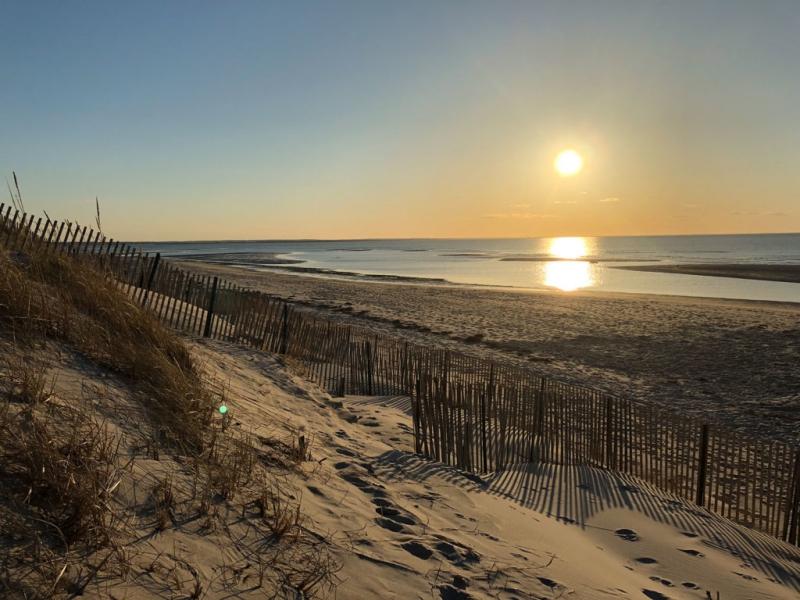 Sand dunes on Mayflower Beach