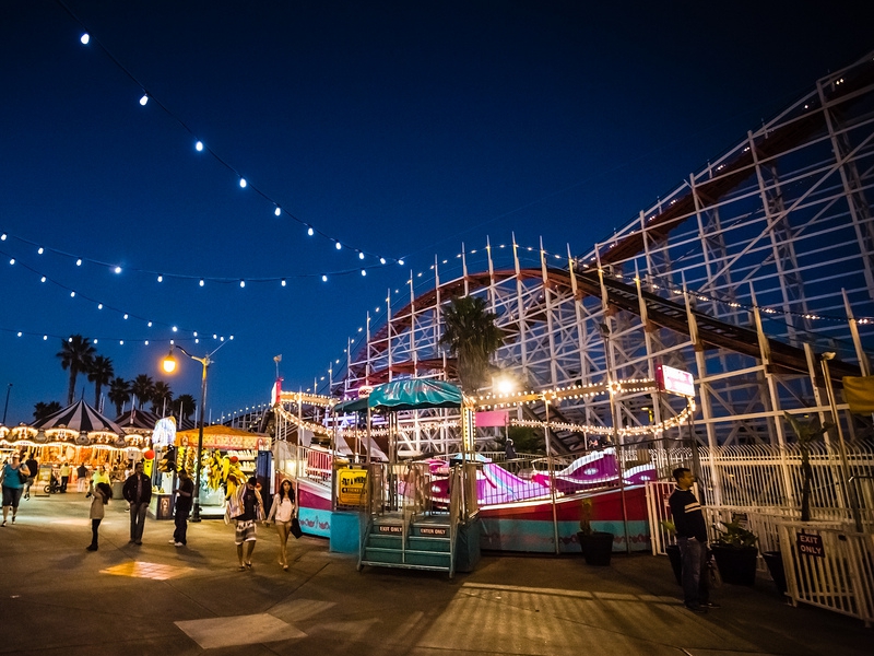 Mission Beach at night