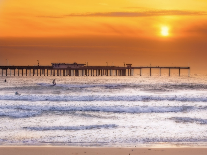 Ocean Beach At Sunset