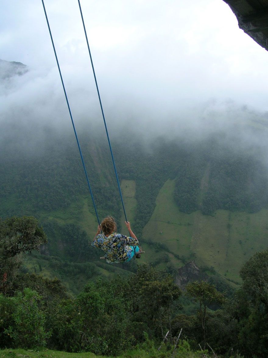 Earth swing in Banos Ecuador