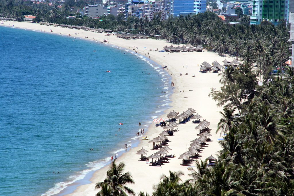 View of the shoreline at Nha Trang, Vietnam