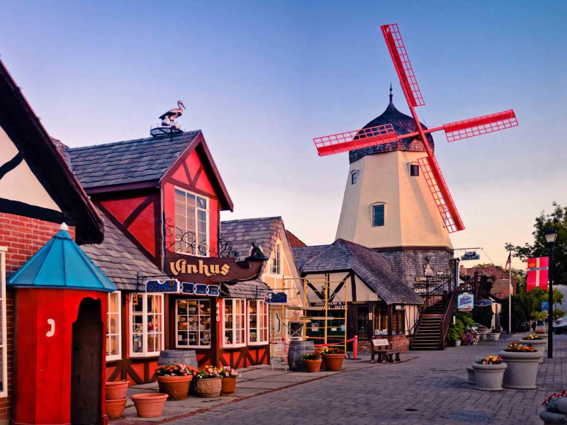 The quaint Danish-inspired town of Solvang