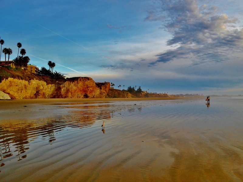 Pismo Beach during low tide