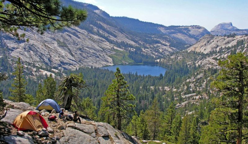 Campers at Yosemite National Park