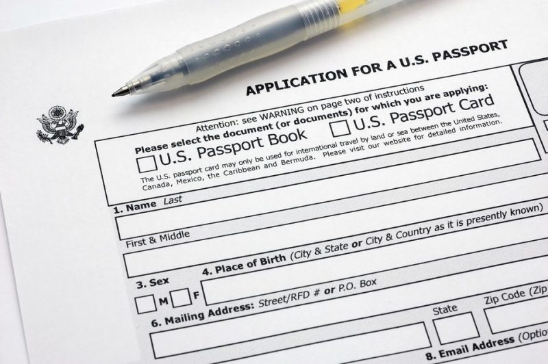 US Passport Application Paper