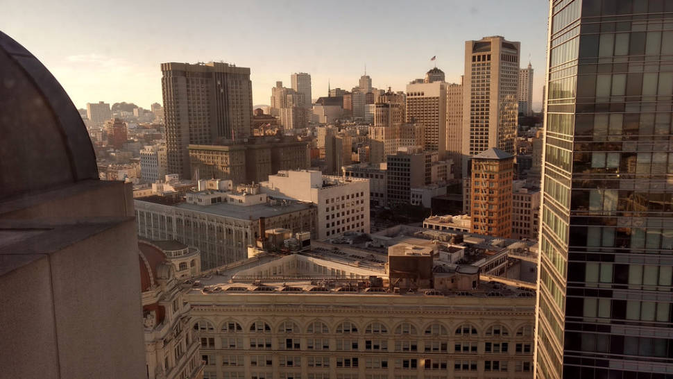 View from above of San Francisco on a Fall day 