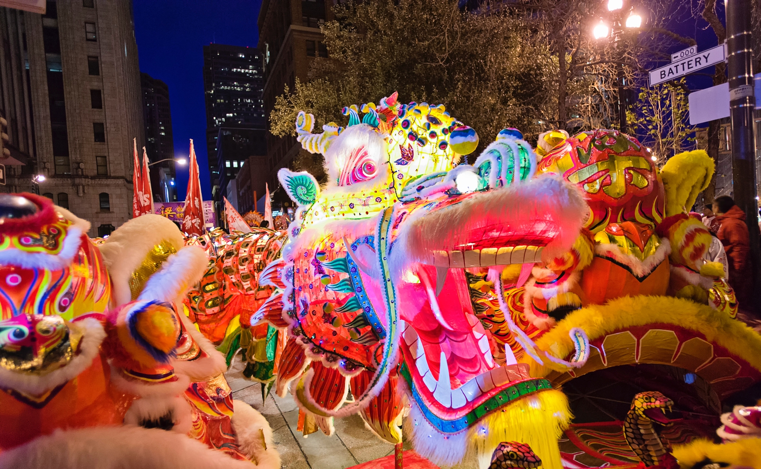 The dragon dance of 2013 in Chinatown during the Chinese New Year is very colorful and brought a lot of life to the city