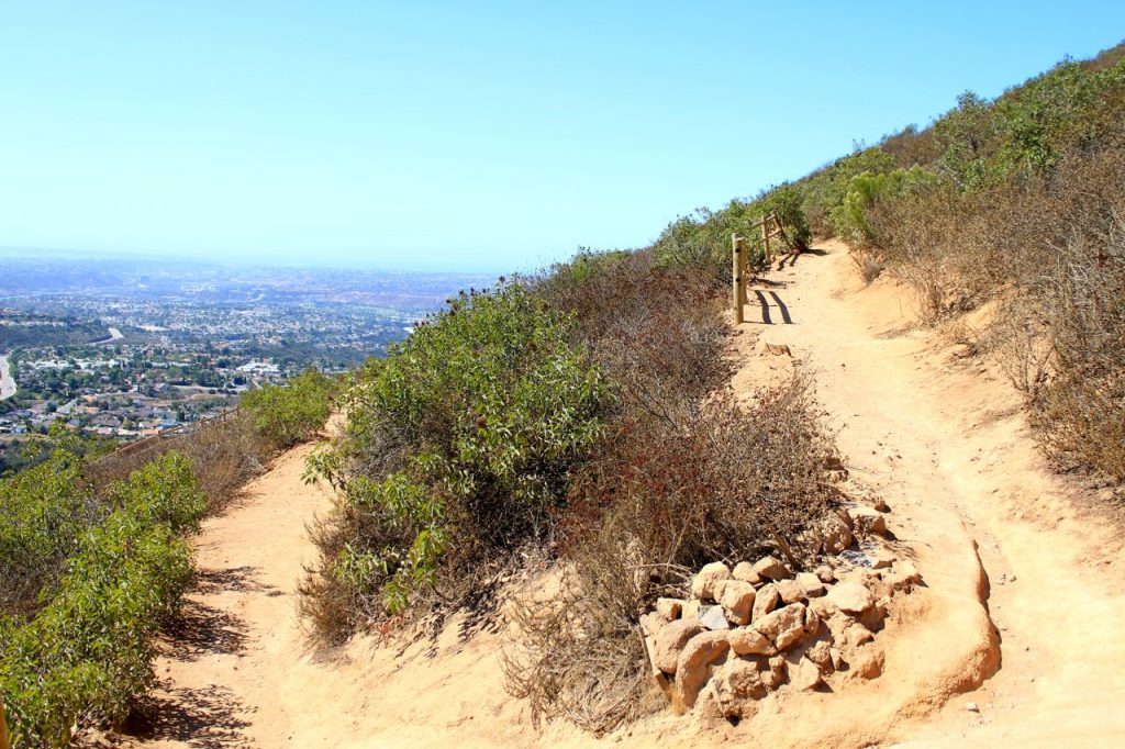 View of the trails overlooking San Diego at Cowles Mountain