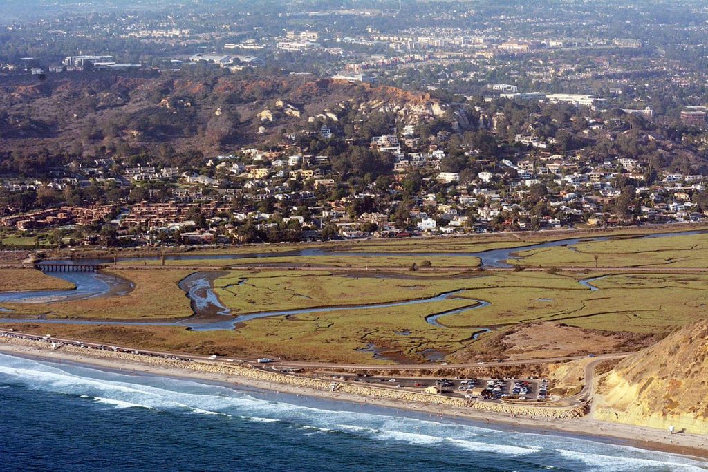 One of the unique hiking trails in San Diego County, San Elijo Lagoon