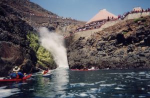 View from the base of La Bufadora in Ensenada Mexico