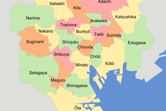 Map of Tokyo Districts