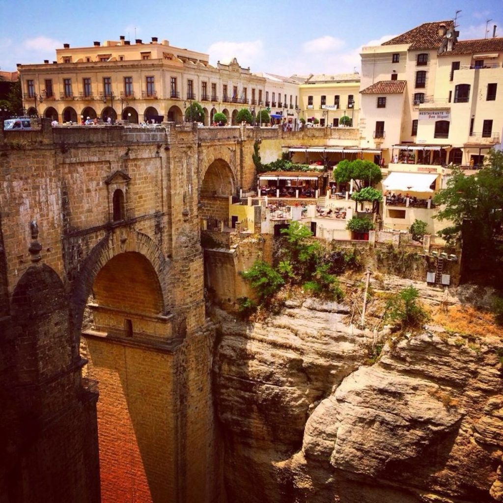 View of colonial buildings in Southern Spain