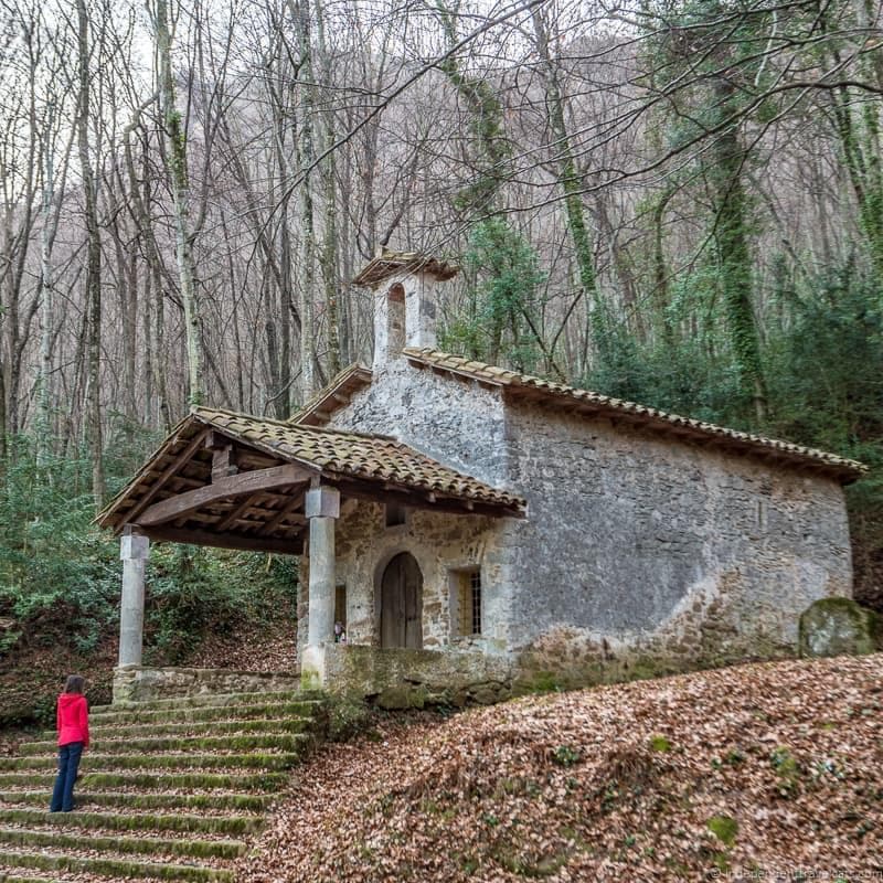 Exterior view of an isolated Romanesque church in Spain