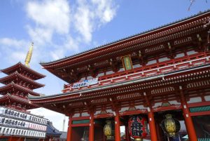 View of the Senso-ji temple in Tokyo