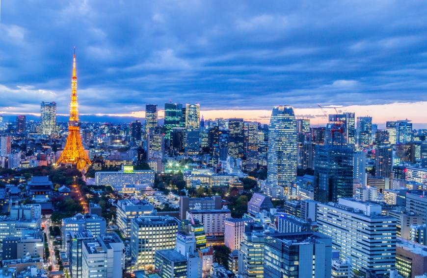 Nighttime view of Minato Tokyo